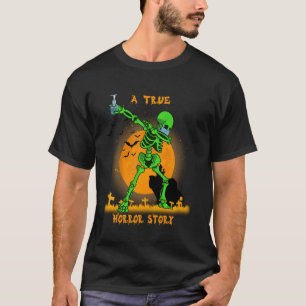 Camiseta Dabbing Skeleton Soccer Halloween Niños hombres