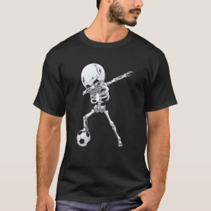 Camiseta Dabbing Skeleton Soccer Halloween Niños hombres