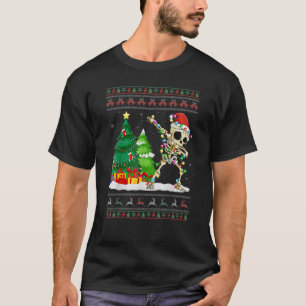 Camiseta Dabbing Skeleton Tree Santa Hat Navidades feos Swe