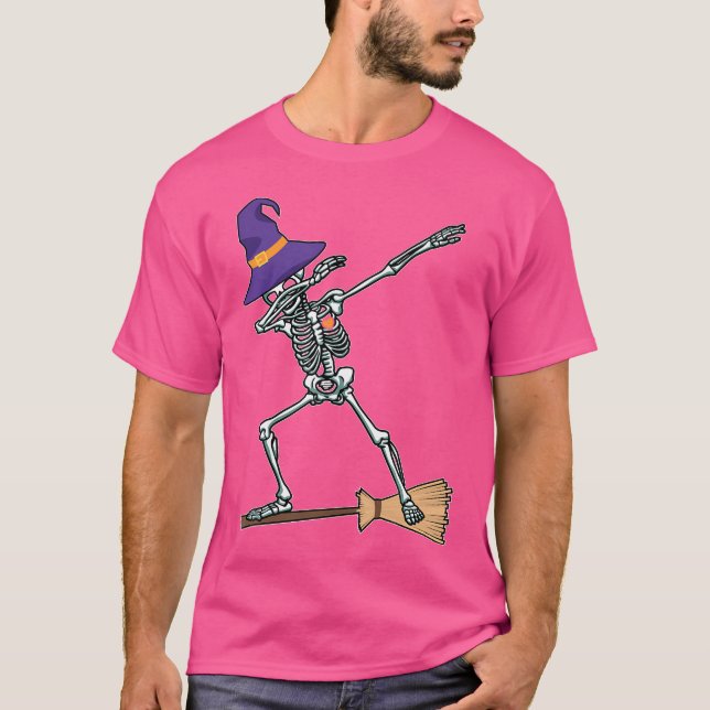 Camiseta Dabbing Skeleton Witch Funny Dab Hip Hop Skull G (Anverso)