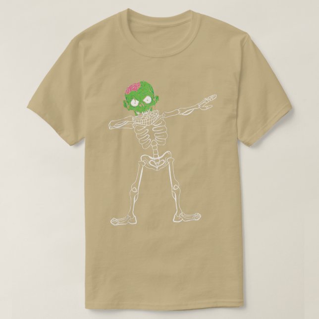 Camiseta Dabbing Skeleton Zombie Happy Halloween Costumes W (Diseño del anverso)
