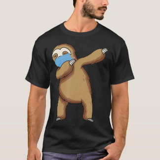Camiseta Dabbing Sloth con máscara facial Divertido Dab Gif