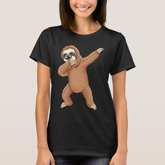 Camiseta Dabbing Sloth Dance Move Dab sloth lindo lodo (Anverso)