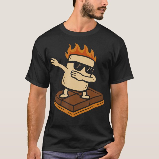 Camiseta Dabbing Smore Marshmallow Dab Baile S'More Camping (Anverso)