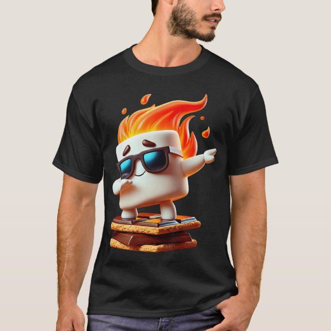 Camiseta Dabbing Smore Marshmallow Dab Dance Camping C (Anverso)