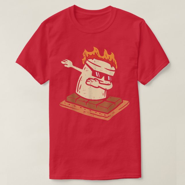 Camiseta Dabbing Smore Marshmallow Dab Dance Camping C (Diseño del anverso)