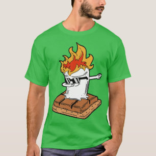 Camiseta Dabbing Smore Marshmallow Funny Dab Dance Camping