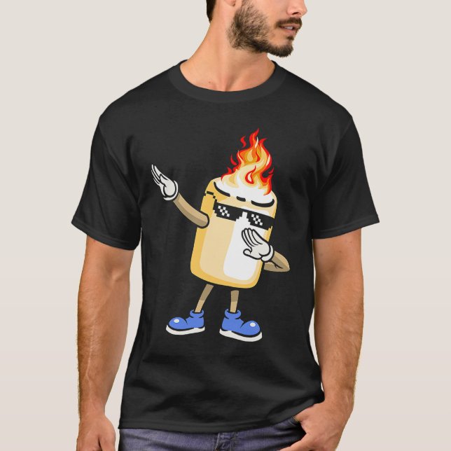 Camiseta Dabbing Smores Marshmallow Dab Dance Camping (Anverso)