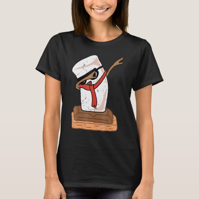 Camiseta Dabbing S'mores Smores Marshmallow Camping Food (Anverso)