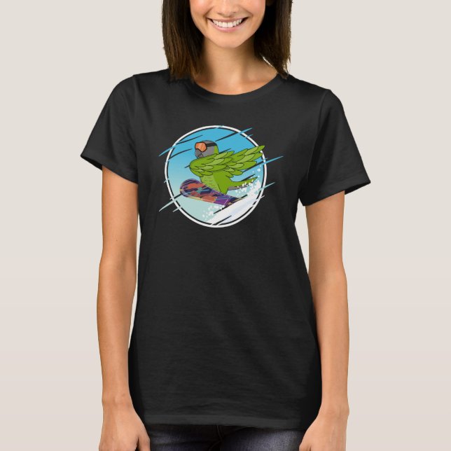 Camiseta Dabbing Snowboard Parrot I Dusky Head Conure (Anverso)