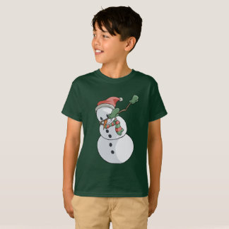 Camiseta Dabbing Snowman T-Shirt Funny Navidades