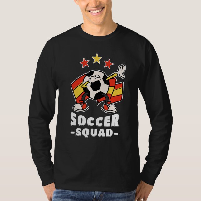 Camiseta Dabbing Soccer Ball Spanish Flag Soccer Squad 1 (Anverso)