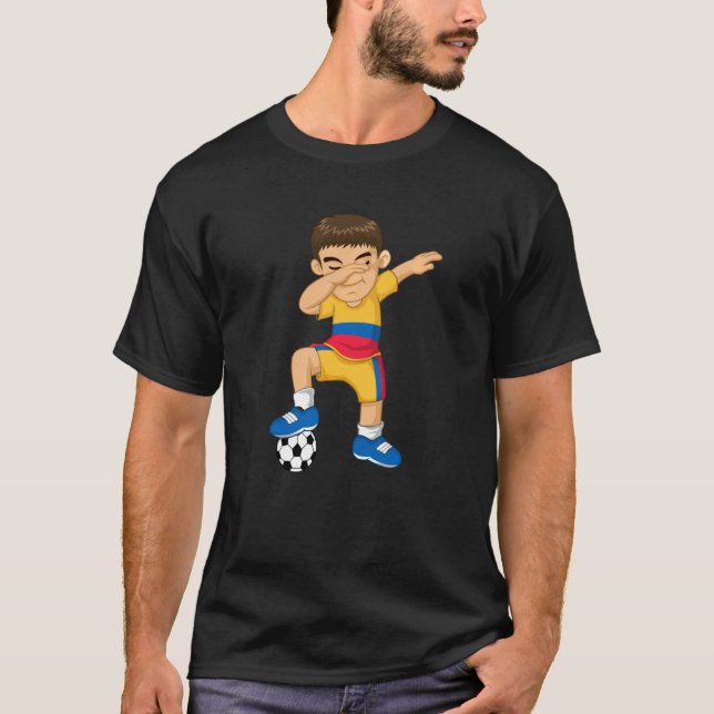 Camiseta Dabbing Soccer Boy Colombia mejor colombiano (Anverso)