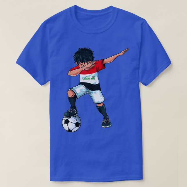 Camiseta Dabbing Soccer Boy Iraq - Iraqi Football Gift for  (Diseño del anverso)