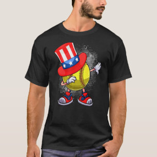 Camiseta Dabbing Softball Ball & Uncle Sam Gorra American 4