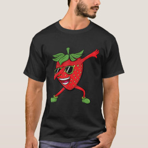 Camiseta Dabbing Strawberry Dancing Fresa Fresa Fruta Veran