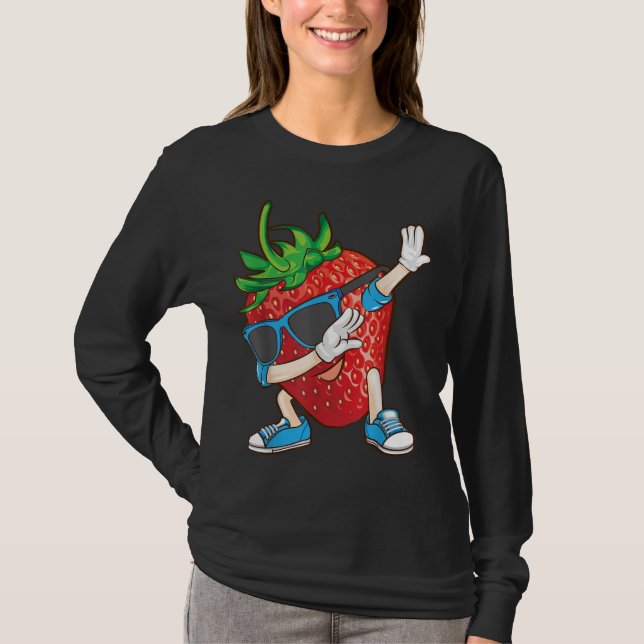 Camiseta Dabbing Strawberry Funny Love Dancer Sweet for (Anverso)