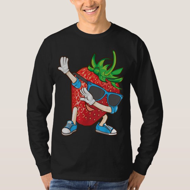 Camiseta Dabbing Strawberry Funny Love Dancer Sweet for (Anverso)