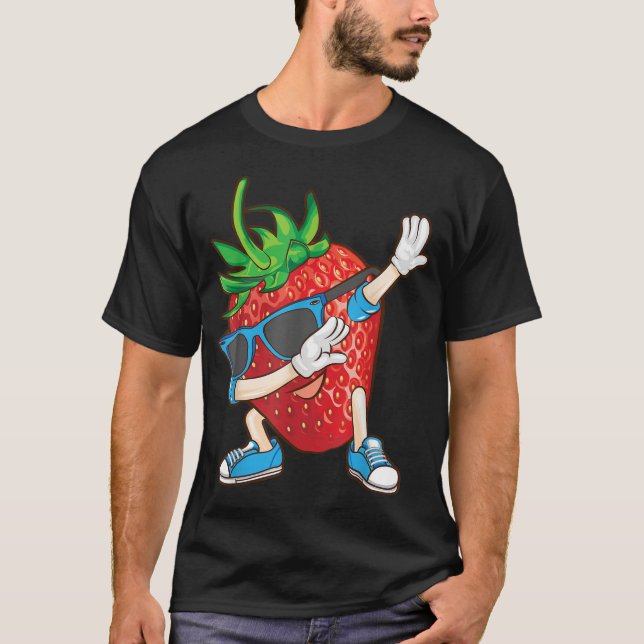 Camiseta Dabbing Strawberry Funny Love Dancer Sweet for (Anverso)
