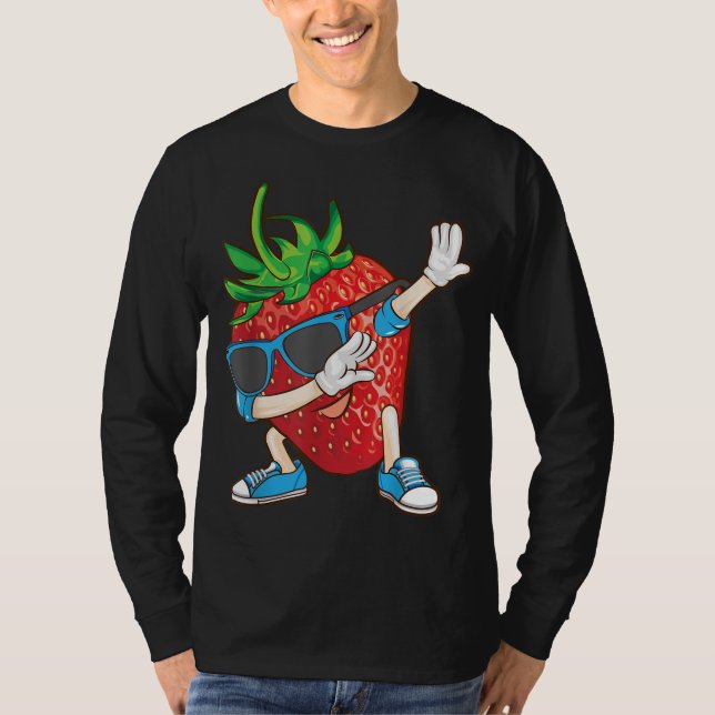 Camiseta Dabbing Strawberry Funny Love Dancer Sweet for (Anverso)