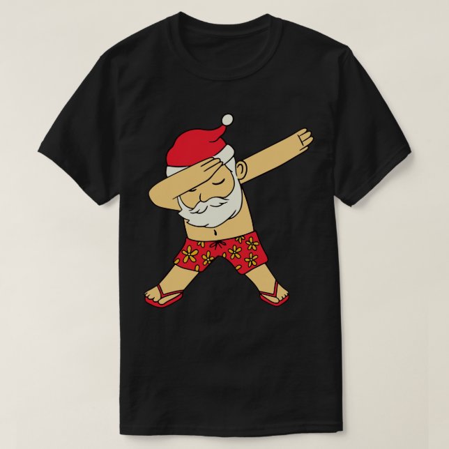 Camiseta Dabbing Summer Santa Claus toon (Diseño del anverso)