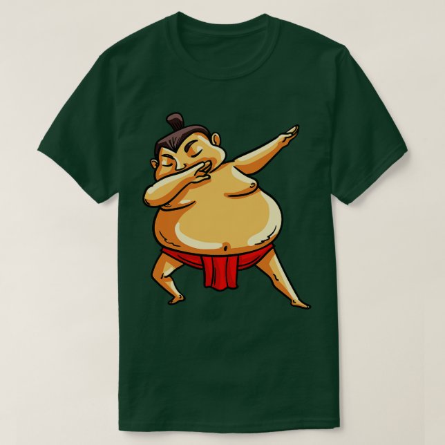 Camiseta Dabbing Sumo Wrestler Sumo (Diseño del anverso)