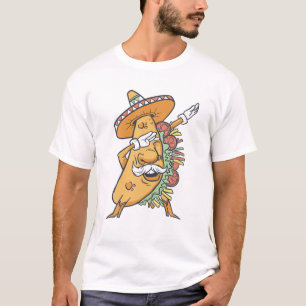 Camiseta Dabbing Taco Cinco De Mayo Arcoiris Comida Mexican