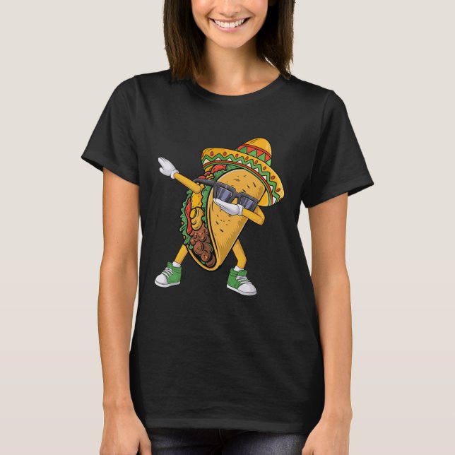 Camiseta Dabbing Taco Cinco De Mayo Funny Comida Mexicana D (Anverso)