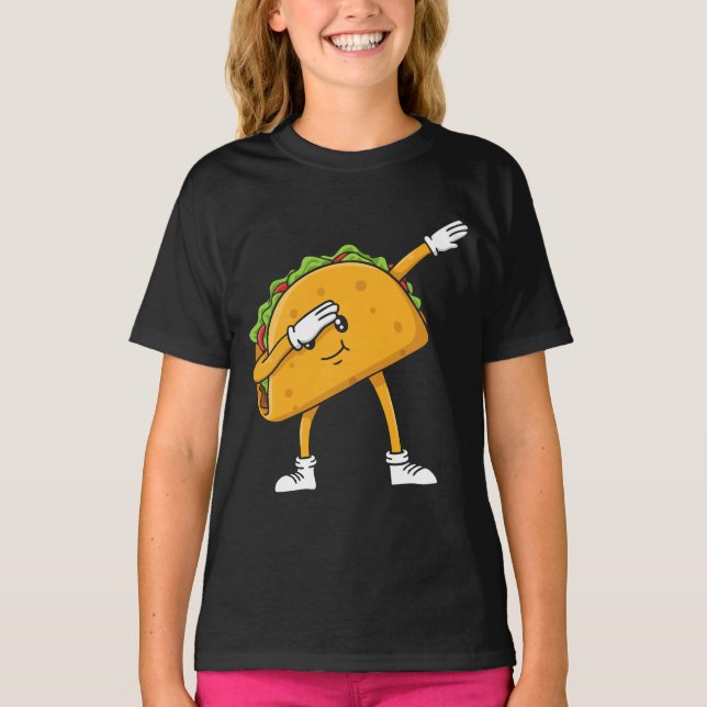 Camiseta Dabbing Taco Cinco de Mayo Funny Food Dab (Anverso)