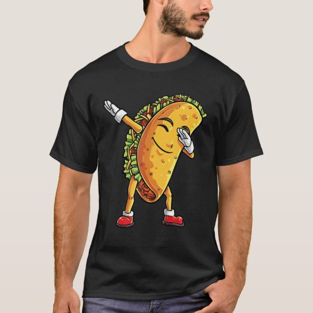 Camiseta Dabbing Taco Cinco de Mayo Funny Mexican Food Dab  (Anverso)