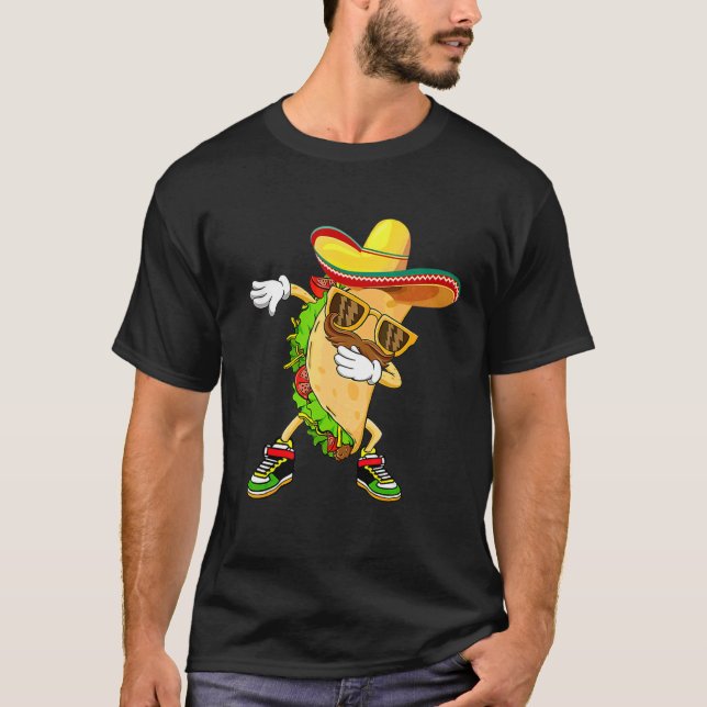 Camiseta Dabbing Taco Cinco De Mayo México Latino F (Anverso)