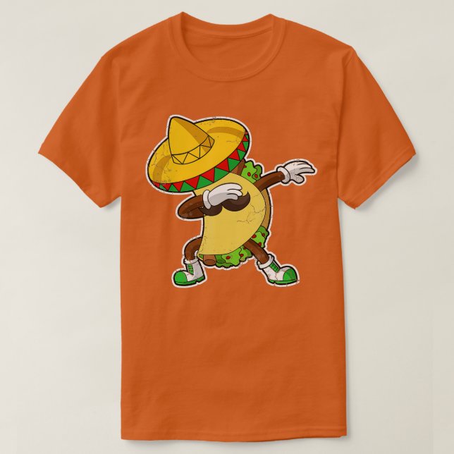 Camiseta Dabbing Taco Cinco De Mayo México Latino F (Diseño del anverso)