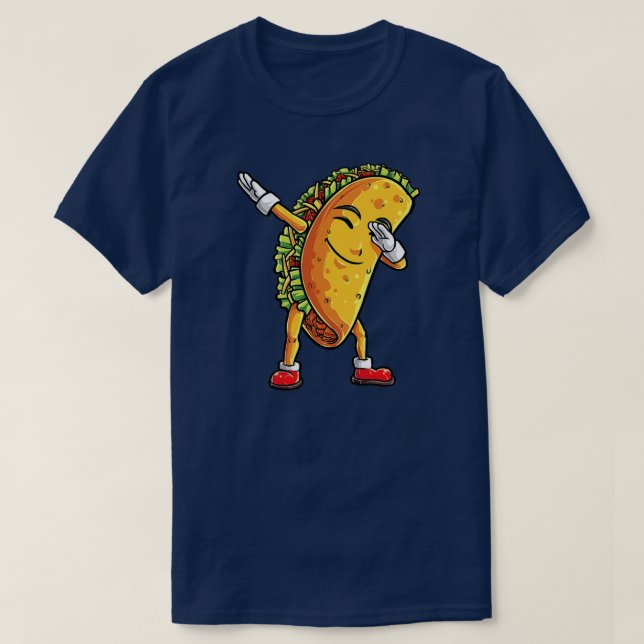 Camiseta Dabbing Taco Cinco De Mayo Niños Graciosos Mexican (Diseño del anverso)