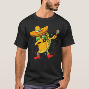 Camiseta Dabbing Taco Cinco De Mayo Niños Niños Comida Mexi