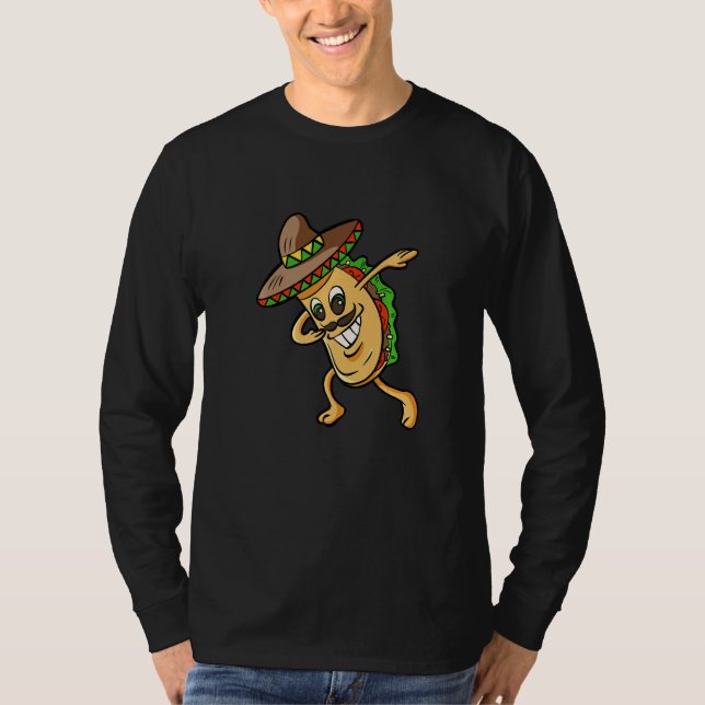 Camiseta Dabbing Taco Funny Boys Girls Men Women Mexican Fo (Anverso)