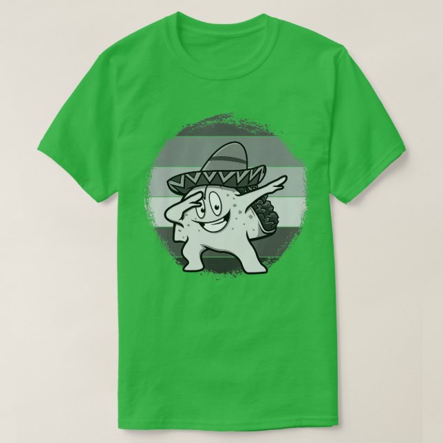 Camiseta Dabbing Taco Funny Mexicano para Hombres Cinco de  (Diseño del anverso)