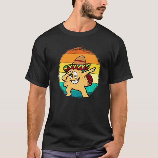 Camiseta Dabbing Taco Funny Mexicano Para Hombres Mujeres C (Anverso)