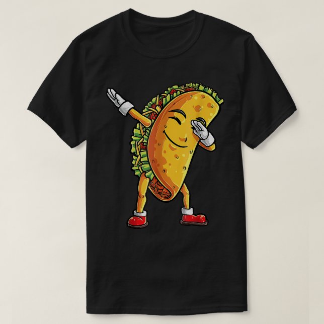 Camiseta Dabbing Taco graciosos chicos hombres comida mexic (Diseño del anverso)