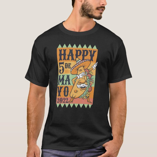 Camiseta Dabbing Taco Mexican 5De Mayo Vegan Food Men W (Anverso)