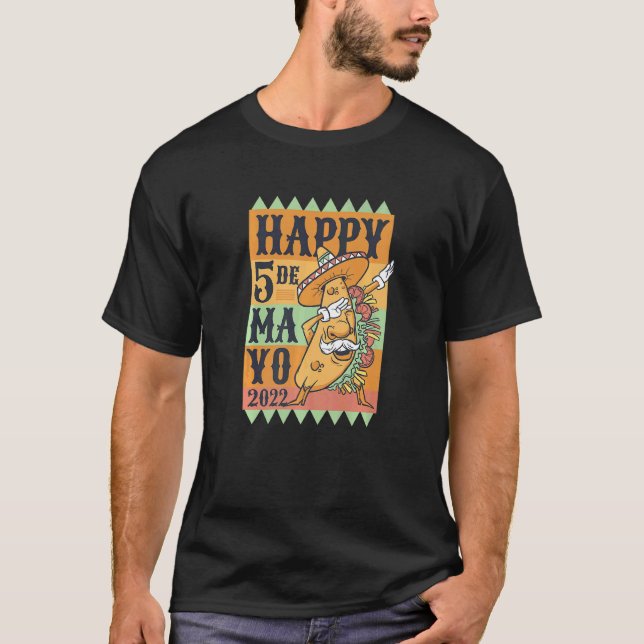 Camiseta Dabbing Taco Mexican 5De Mayo Vegan Food Men W (Anverso)