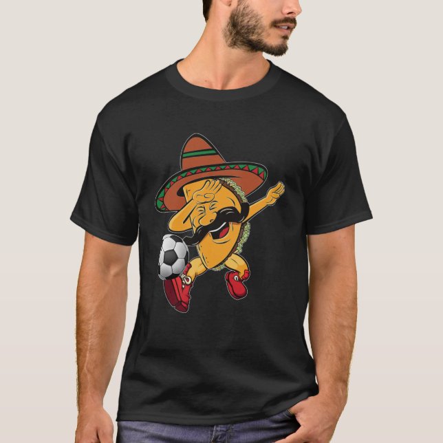 Camiseta Dabbing Taco Soccer Ball Sports Lover Cinco (Anverso)