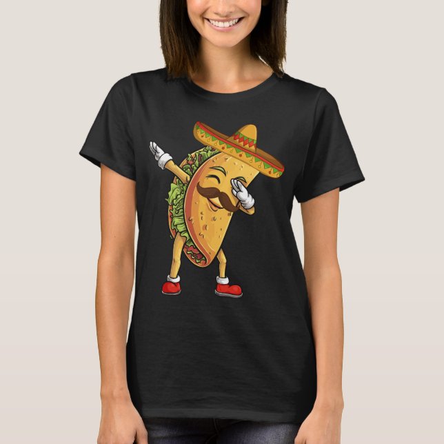 Camiseta Dabbing Taco Sombrero Fiesta de comida mexicana di (Anverso)