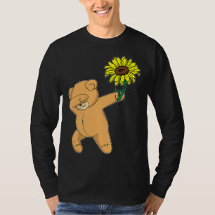 Camiseta Dabbing Teddy Bear Autismo de girasol Conciencia