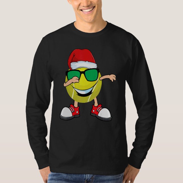 Camiseta Dabbing Tennis Ball Santa Hat Gafas de sol Christi (Anverso)
