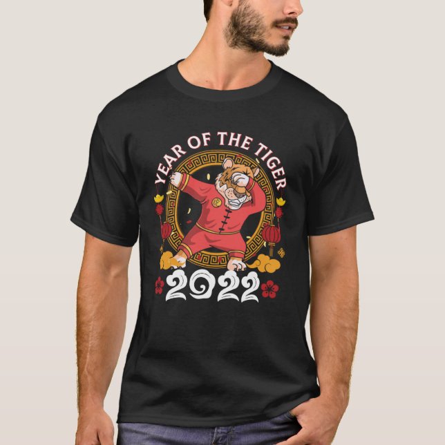 Camiseta Dabbing Tiger Year Of The Tiger Feliz New Chinese (Anverso)