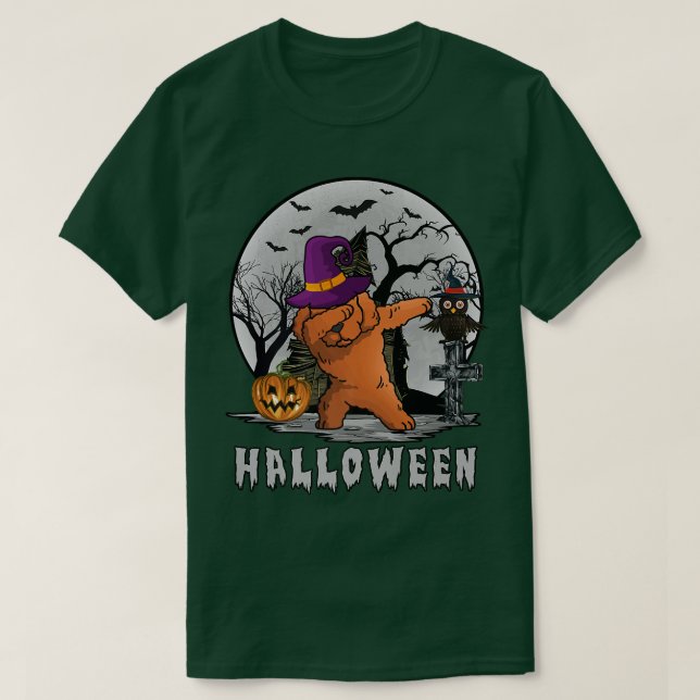 Camiseta Dabbing Toy Poodle Perro Gorra de Brujas Perro Gra (Diseño del anverso)
