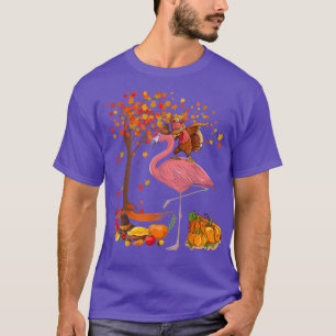 Camiseta Dabbing Turkey Riding Flamingo Acción de Gracias C