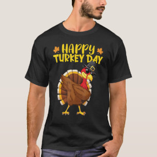 Camiseta Dabbing Turkey Thankding Pilgrim Costume feliz
