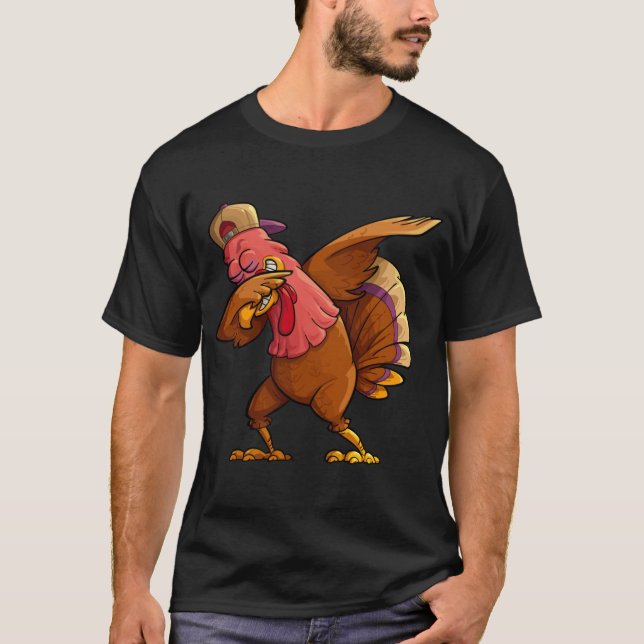 Camiseta Dabbing Turkey Thankending (Anverso)