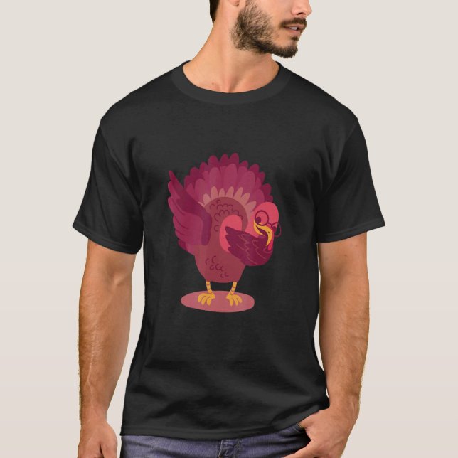 Camiseta Dabbing Turkey Thanksgiving Day Boys Girls  Dab 20 (Anverso)
